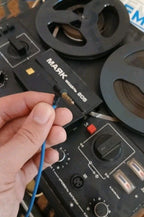 Mayak 205 Soviet tape recorder with six tape reels
