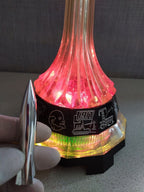 Engraved dark base panels of the space age night light, one panel missing – detail 13