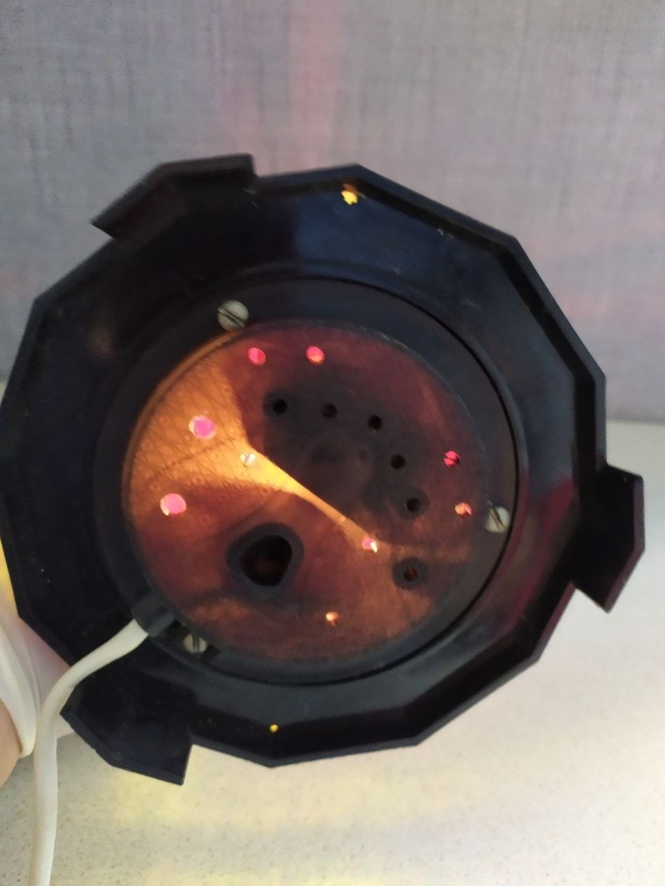 Vintage soviet lamp glowing warm yellow like a rocket exhaust trail – detail 14