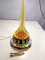 Detachable chrome-plated rocket model from the Soviet space memorabilia lamp