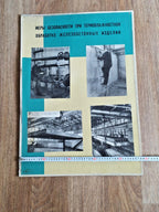 Lower left corner and back of the Soviet poster with age spots and foxing