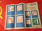 Vintage Soviet safety signs poster according to GOST 12.4.026-76