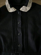 Vintage soviet school dress lace collar detail – detail 5