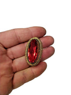 Vintage Soviet jewelry brooch with filigree wire frame