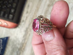 Russian silver ring, size 6, top view of the stone setting – detail 13