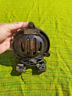 Heavy cast iron housing of a vintage Soviet industrial siren