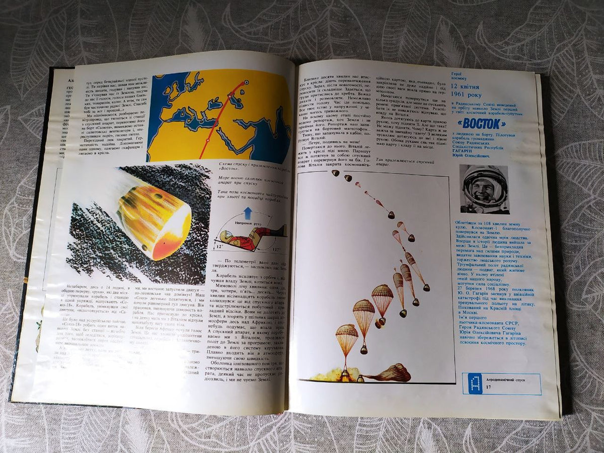 Hardcover of the 1986 Veselka space book in Ukrainian – detail 10