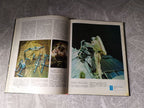 Soviet space memorabilia book page with rocket and orbital station diagrams – detail 17