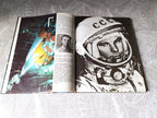 Soviet books for children: astronautics illustrations and cosmonaut portraits