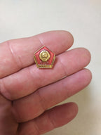 Vintage Soviet space program badge dedicated to Luna-2