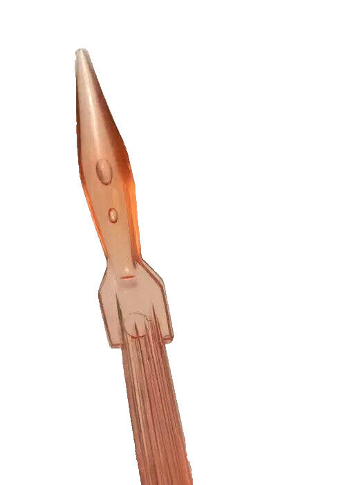 Vintage Soviet rocket lamp lit with translucent orange-red plexiglass – detail 5
