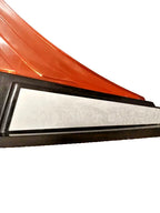 Vintage Soviet rocket lamp lit with translucent orange-red plexiglass – detail 8