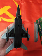 Silver plastic Su-15 interceptor model with decals intact – detail 11