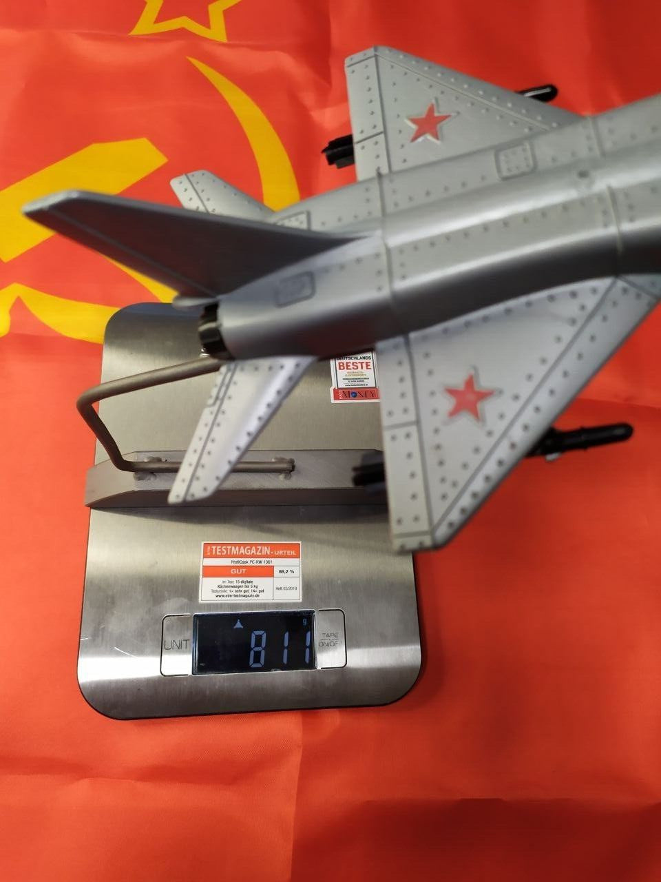 Original Soviet cardboard box labeled Samolet (Airplane) – detail 9