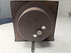 Vintage Vesna mechanical clock with craquelure wood-colored dial – detail 5