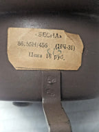 Vintage Vesna mechanical clock with craquelure wood-colored dial – detail 8