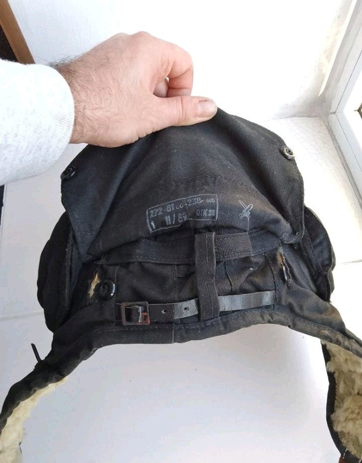 TShL-4 helmet interior with sheepskin fur lining – detail 6