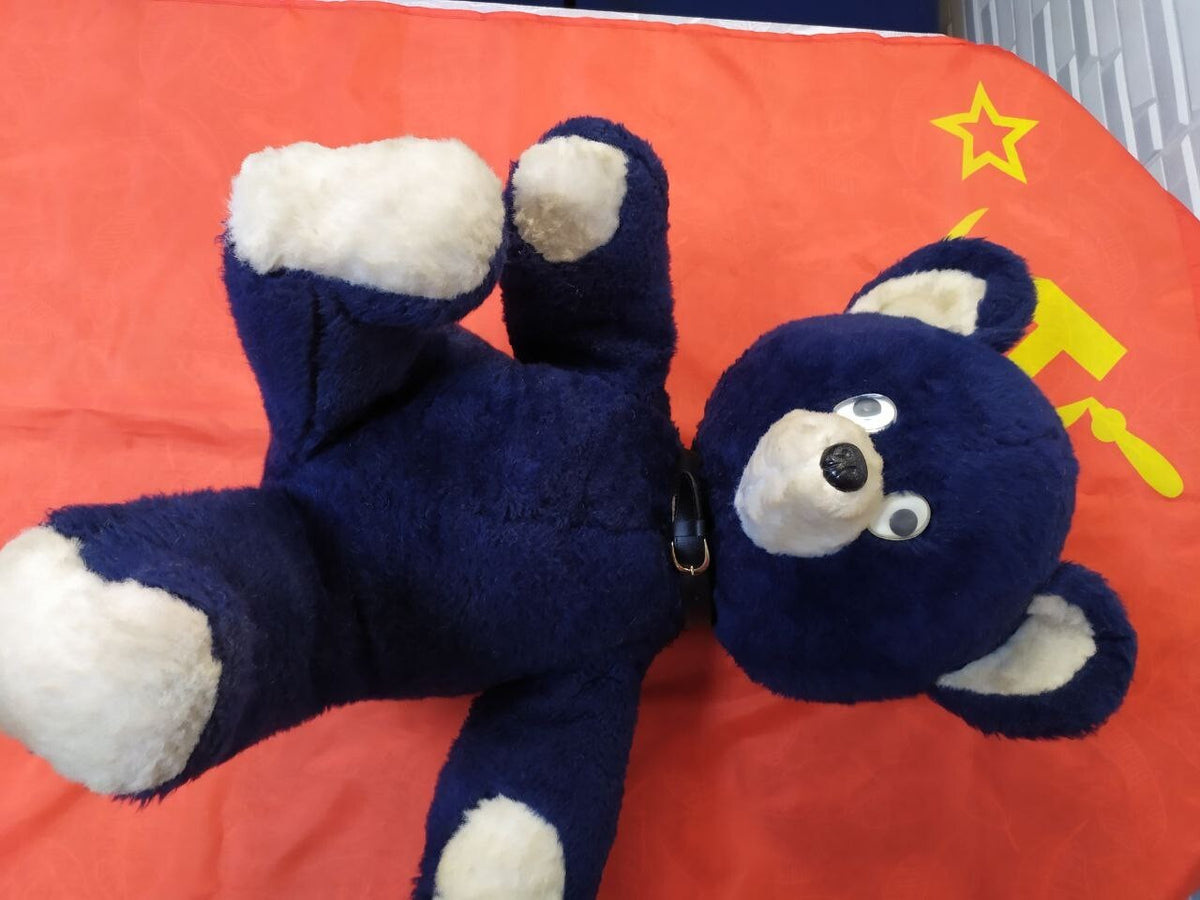 Old Soviet Mishka toy bear full height view, about 60 cm tall – detail 7