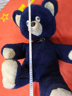 Vintage Soviet plush bear face with black plastic eyes and molded nose – detail 8