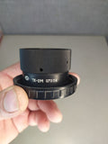 Soviet teleconverter TK-2M 2x with M42 mount and protective plastic case