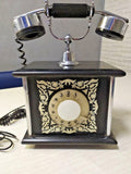Soviet telephone commemorating the 1500th anniversary of Kyiv, 1982, black body with chrome trim