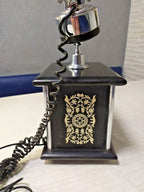 Soviet era telephone front panel with 1500 Kyiv emblem and floral pattern – detail 5