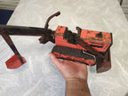 Vintage Soviet toy tracked digger with extended boom and bucket – detail 14