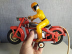 Orange wired remote control unit for Soviet tin toy motorcycle – detail 15