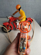 Vintage USSR toy motorcycle rear license plate 18-37 and Kiev factory stamp – detail 17