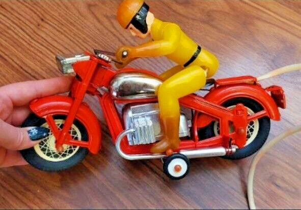Vintage USSR toy motorcycle rear license plate 18-37 and Kiev factory stamp