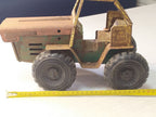 Vintage USSR metal toy tractor front grille with plastic headlights – detail 14