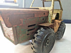Vintage USSR metal toy tractor front grille with plastic headlights