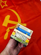Three axles and wheels of the vintage Soviet tin toy cargo truck – detail 7