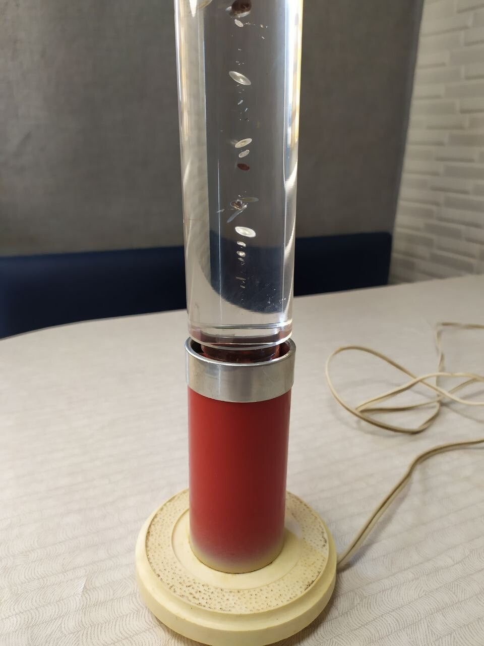 Vintage USSR night light glowing with orange red light – detail 11