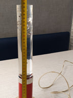 Soviet bubble lamp with cream plastic stand and red base – detail 7
