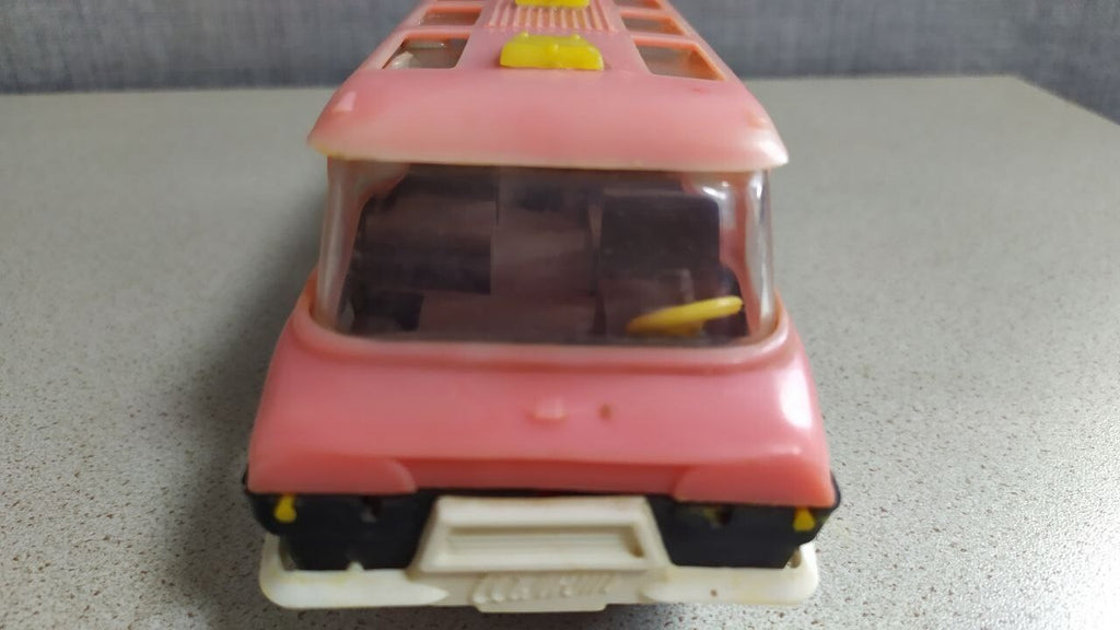 Original factory mark on the chassis of the old Soviet toy bus – detail 7