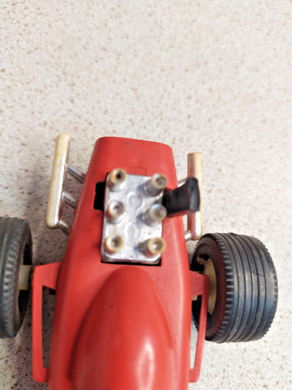 Underside of the USSR toy car with factory mark and price 1 ruble 10 kopecks – detail 12