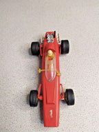 Underside of the USSR toy car with factory mark and price 1 ruble 10 kopecks