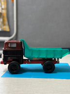 Old Soviet toy dump truck with body raised by hand – detail 6