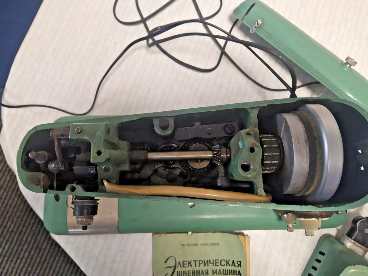 USSR electric sewing machine with original manual, sold as decor or for parts