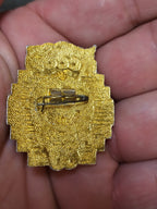 Old USSR anniversary pin, back and fastening