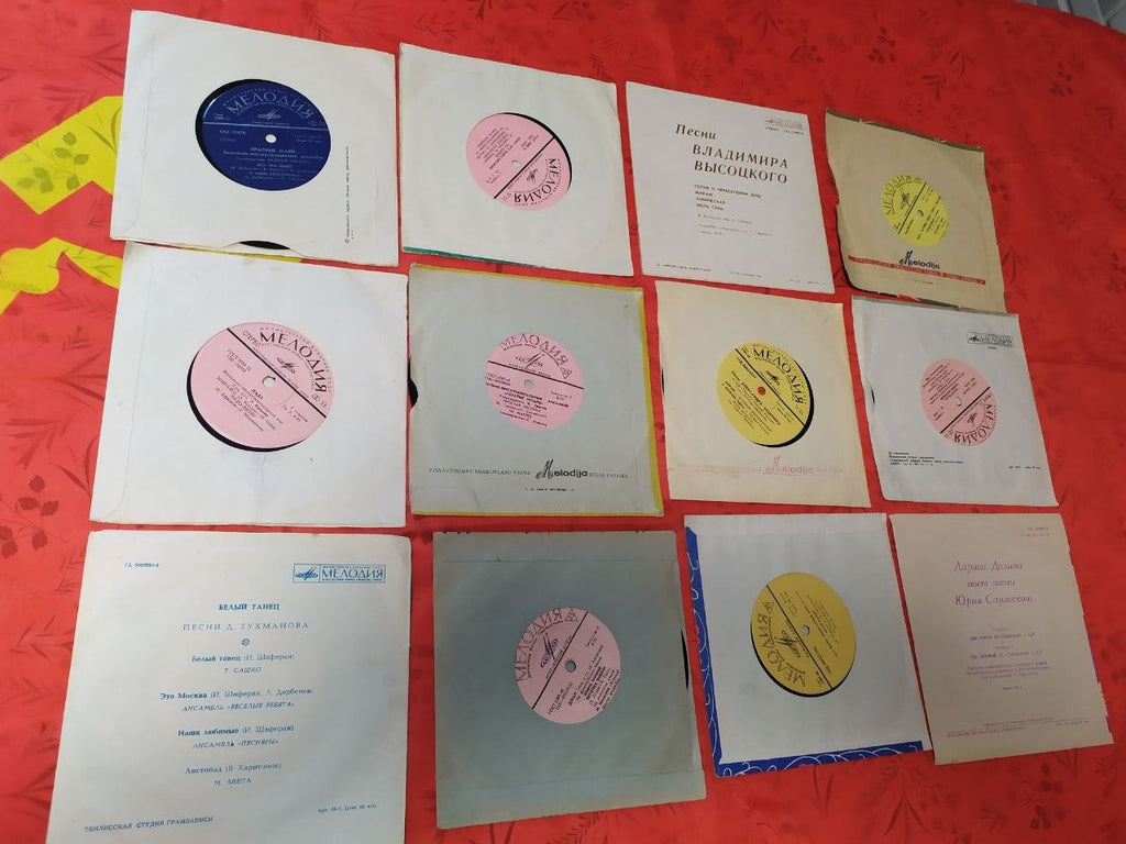 Melodiya records EP by Vladimir Vysotsky in brown portrait cover – detail 11