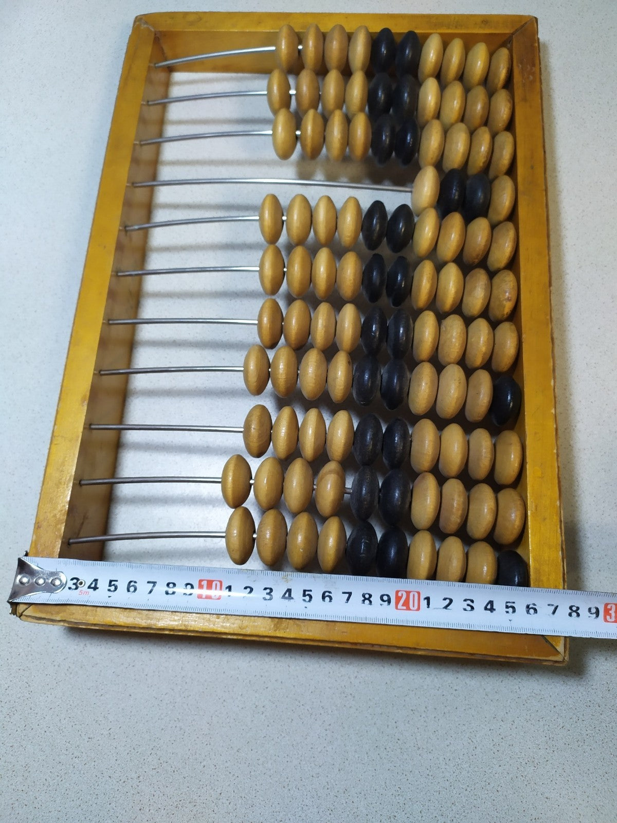 Soviet wooden abacus measured at approx. 40 x 26 cm – detail 7