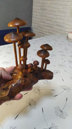 Vintage Soviet Lesnaya Plastika figurine showing wood grain and patina – detail 6