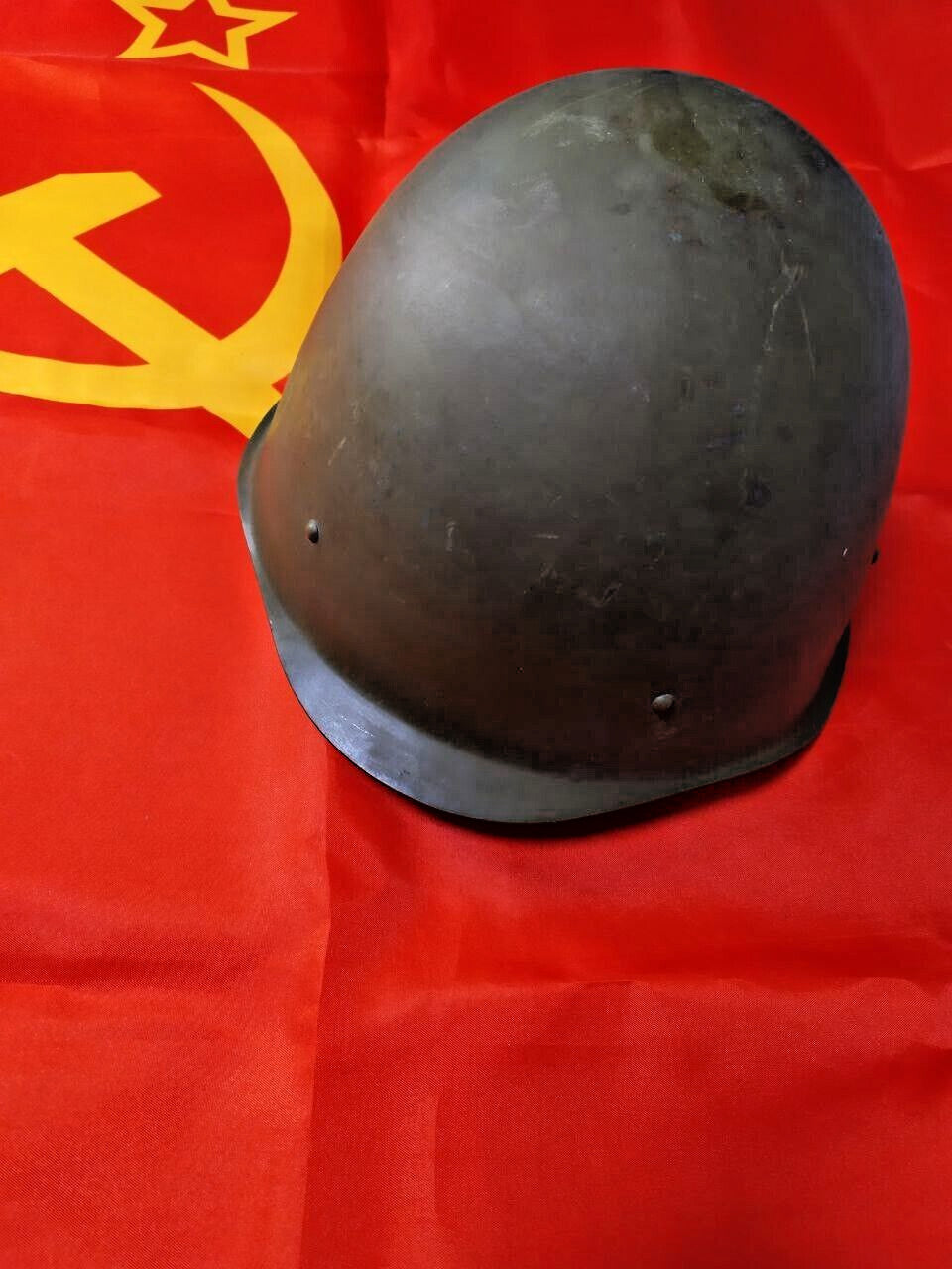 Soviet Army SSh-40 steel helmet front view