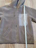Sherpa hooded coat with contrast zippered chest pocket and full zip – detail 11