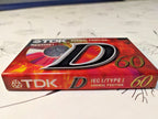 Blank cassette tape TDK Dynamic D60 with Fire / Lava wrap design – detail 5