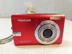 Vintage digital camera Traveler XS 70 with 3x zoom lens extended