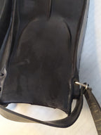 Pair of black rubber Soviet flippers with adjustable straps and metal buckles – detail 11