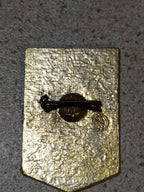 Old Soviet pins: Udarnik of Communist Labor badge close-up
